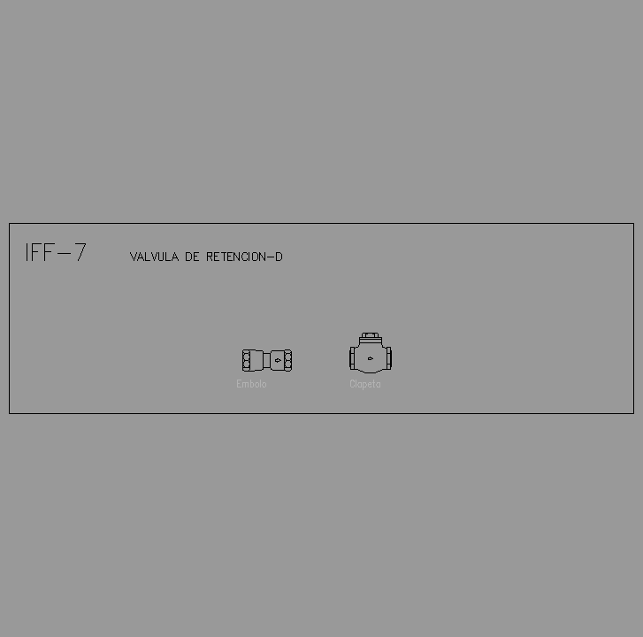 Bloque Autocad Válvula de retención